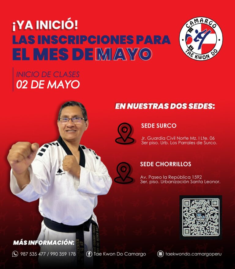 Academia de taekwondo Camargo - Inicio Mayo 2023